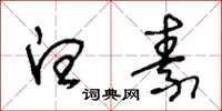 王冬龄白素草书怎么写