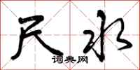 曾庆福尺水行书怎么写