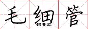 荆霄鹏毛细管楷书怎么写