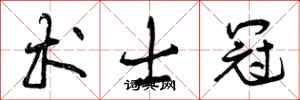 曾庆福术士冠行书怎么写