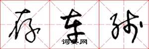 王冬龄存车线草书怎么写