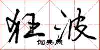 曾庆福狂波行书怎么写