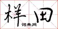 曾庆福样田行书怎么写