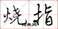 曾庆福烧指行书怎么写