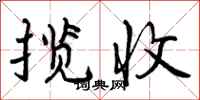曾庆福揽收行书怎么写