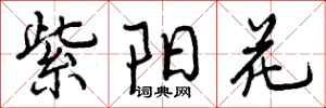 曾庆福紫阳花行书怎么写
