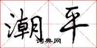 曾庆福潮平行书怎么写