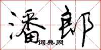 曾庆福潘郎行书怎么写