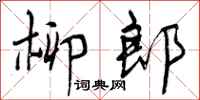 曾庆福柳郎行书怎么写