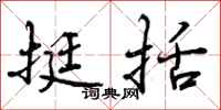 曾庆福挺括行书怎么写