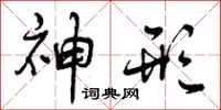 曾庆福神形行书怎么写