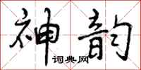 曾庆福神韵行书怎么写
