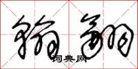 王冬龄翰翮草书怎么写