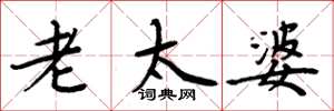 周炳元老太婆楷书怎么写