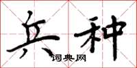 周炳元兵种楷书怎么写