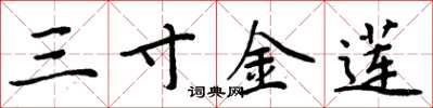 周炳元三寸金莲楷书怎么写