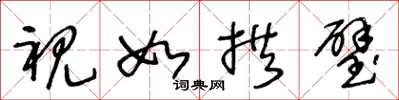 王冬龄视如拱璧草书怎么写