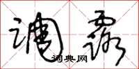 王冬龄调露草书怎么写