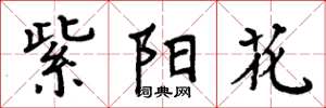 周炳元紫阳花楷书怎么写