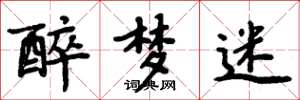 周炳元醉梦迷楷书怎么写