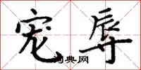 周炳元宠辱楷书怎么写