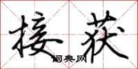 荆霄鹏接获行书怎么写
