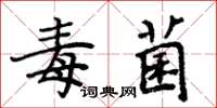 周炳元毒菌楷书怎么写