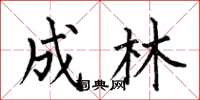 何伯昌成林楷书怎么写