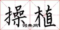 何伯昌操植楷书怎么写