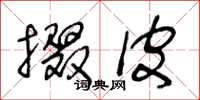 王冬龄掇皮草书怎么写