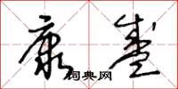 王冬龄康盛草书怎么写