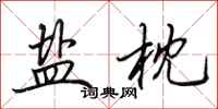田英章盐枕行书怎么写