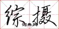 田英章综摄行书怎么写