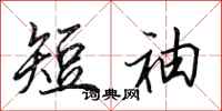田英章短袖行书怎么写