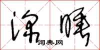 王冬龄深睡草书怎么写