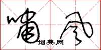 王冬龄啸风草书怎么写