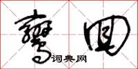 王冬龄鸾回草书怎么写