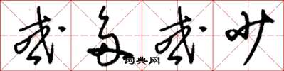 刘少英或多或少草书怎么写
