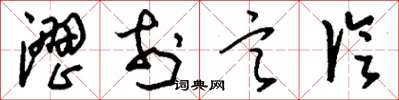 刘少英涩于言论草书怎么写