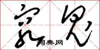 刘少英穷鬼草书怎么写