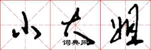 刘少英小大姐草书怎么写