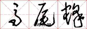 刘少英马尾蜂草书怎么写
