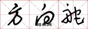 刘少英方向舵草书怎么写