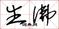 刘少英生佛草书怎么写