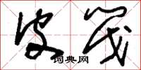 刘少英皮筏草书怎么写