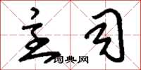 刘少英主司草书怎么写