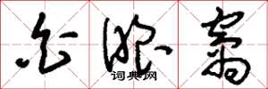 刘少英白眼窝草书怎么写