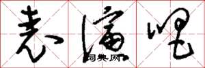 刘少英表演唱草书怎么写