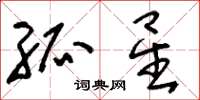 刘少英孤星草书怎么写