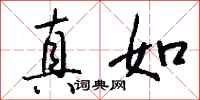 钱沛云真如行书怎么写